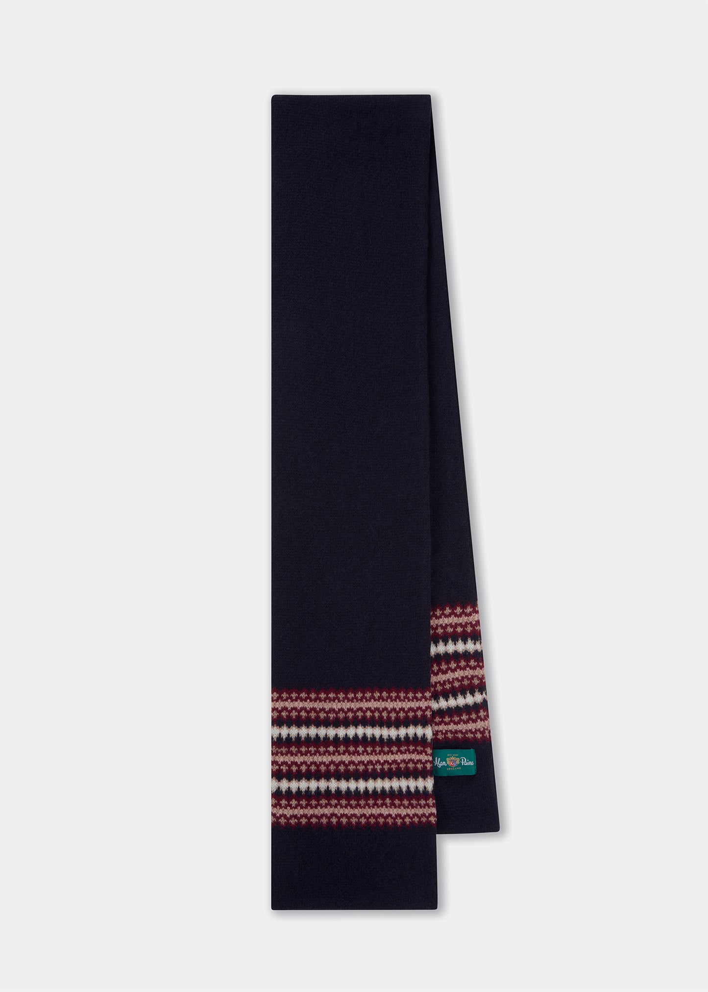 Sciarpa Imogen da donna in lana lavorata a maglia, colore blu navy.