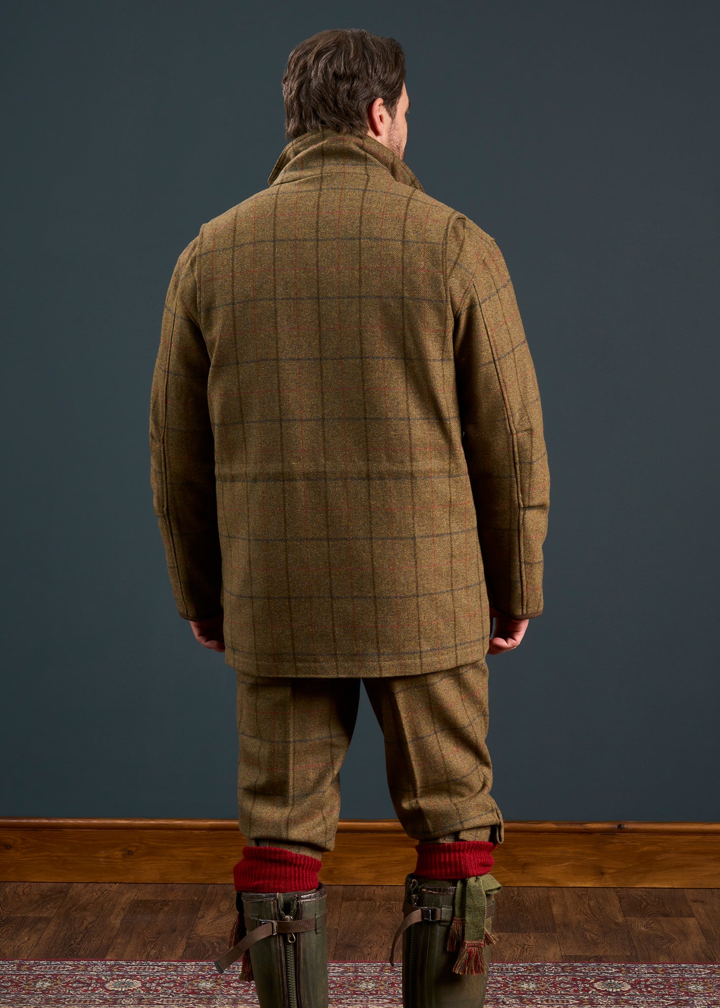 Combrook Men's Tweed Shooting Field Coat In Thyme