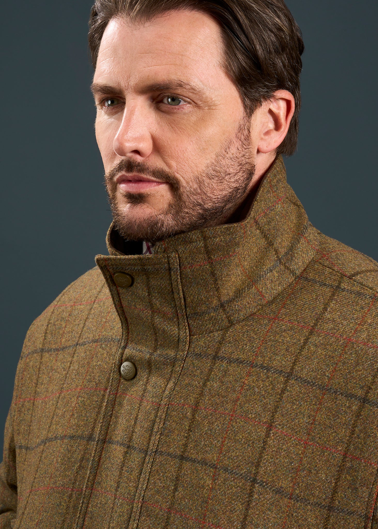 Combrook Men's Tweed Shooting Field Coat In Thyme