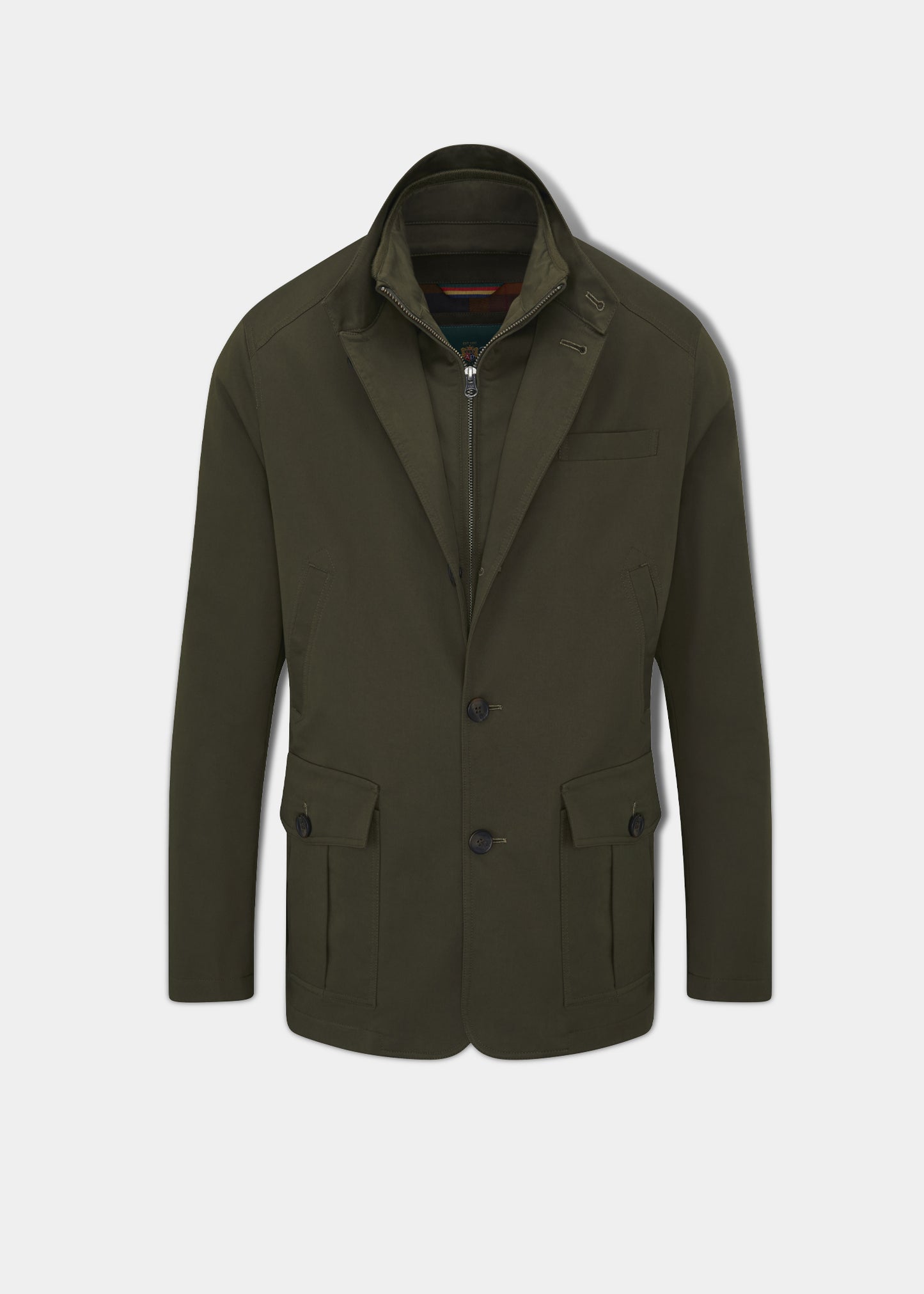 Giacca in cotone da uomo Southmaw color oliva