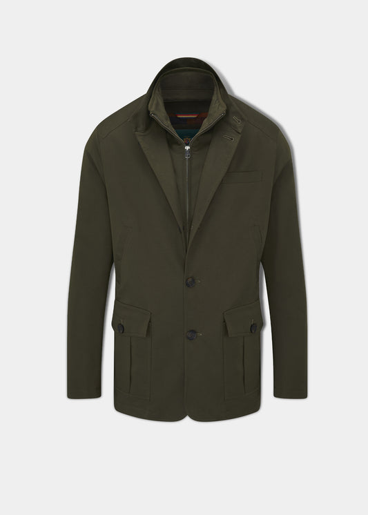Giacca in cotone da uomo Southmaw color oliva