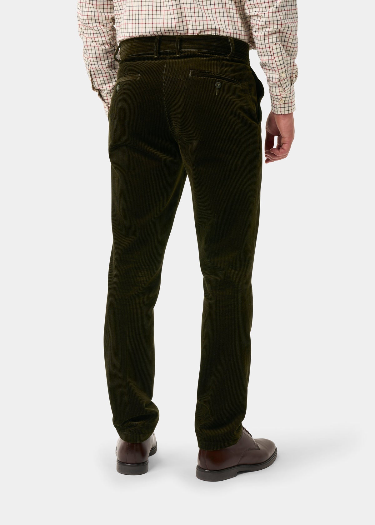 Mossbury da uomo Cotone Cord Pantaloni In Olive