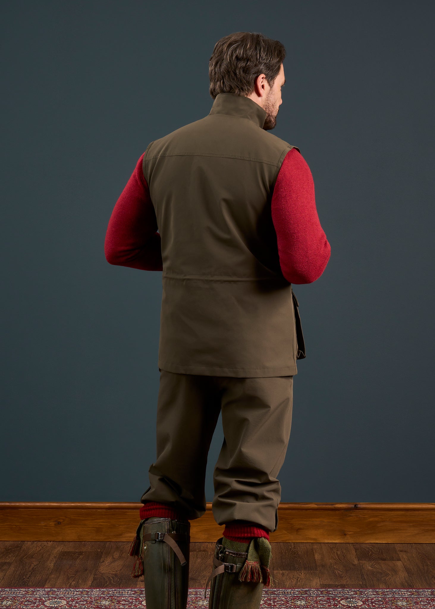 Lockwood Men's Shooting Waistcoat In Olive