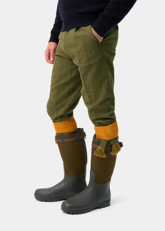 Rutland Men's Tweed Water Repellent Shooting Breeks in Lichen - Regular Fit