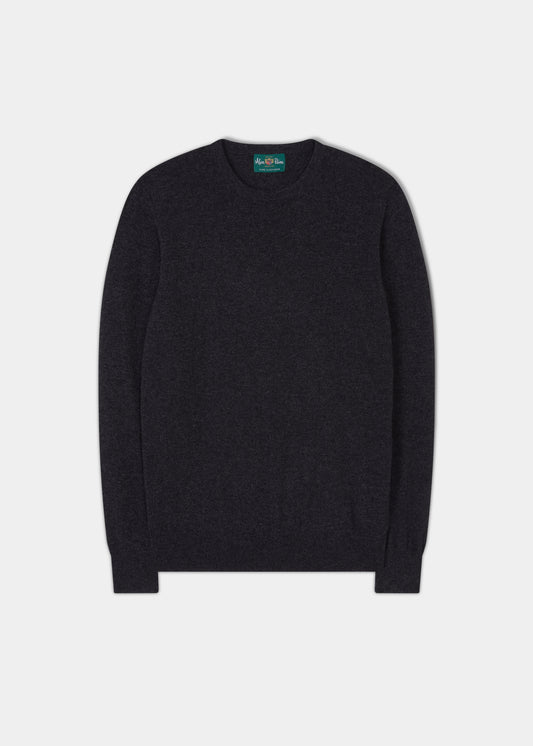 Maglione Melfort in cashmere color antracite - Vestibilità regolare