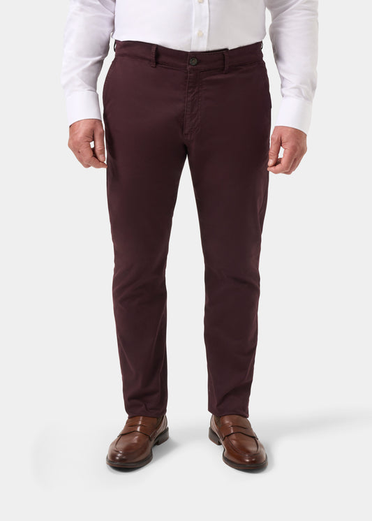 Men's Chino Trousers in Red Wine