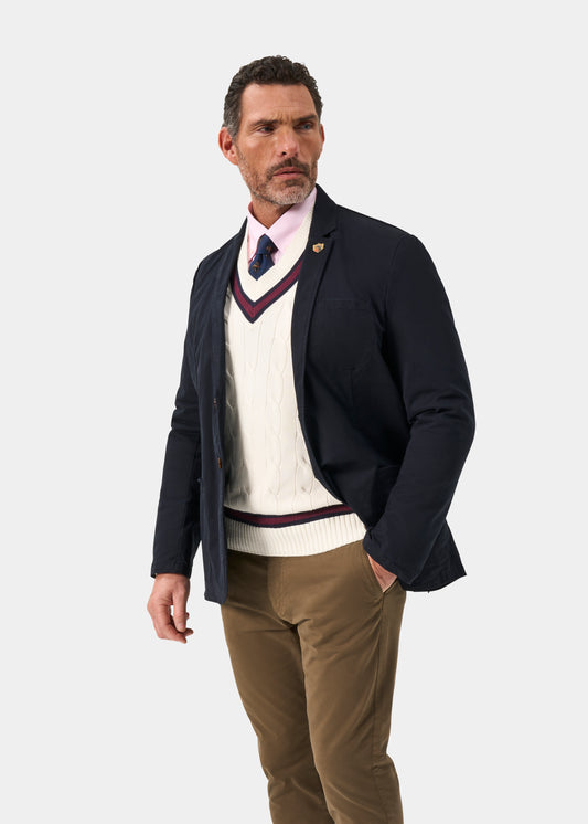 Men's Cotton Blazer in Navy