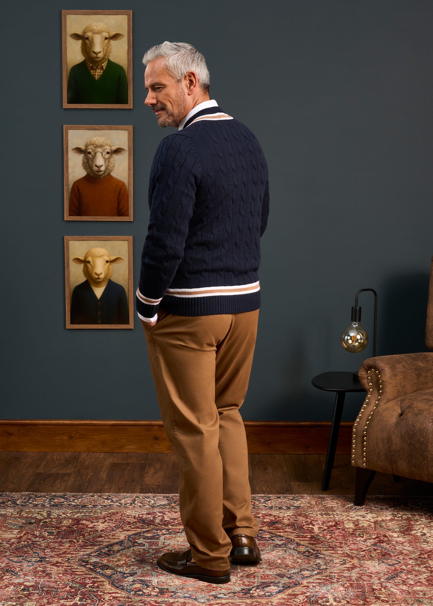 Mens-Cricket-Jumper-Navy-Glod-Trim