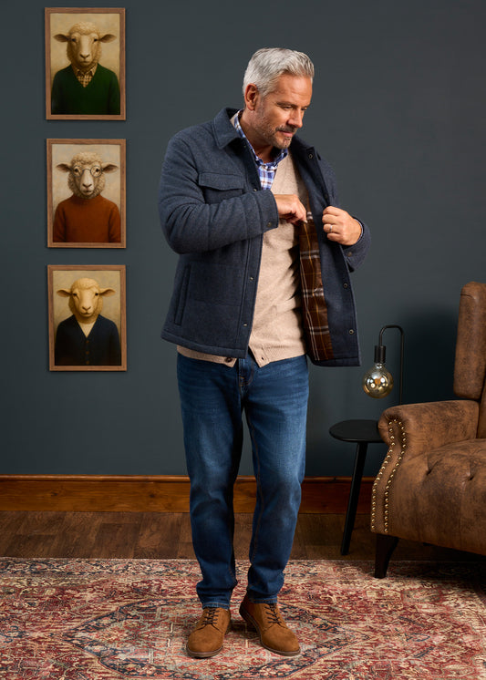 Mens-Knitted-Quilted-Shacket-Navy