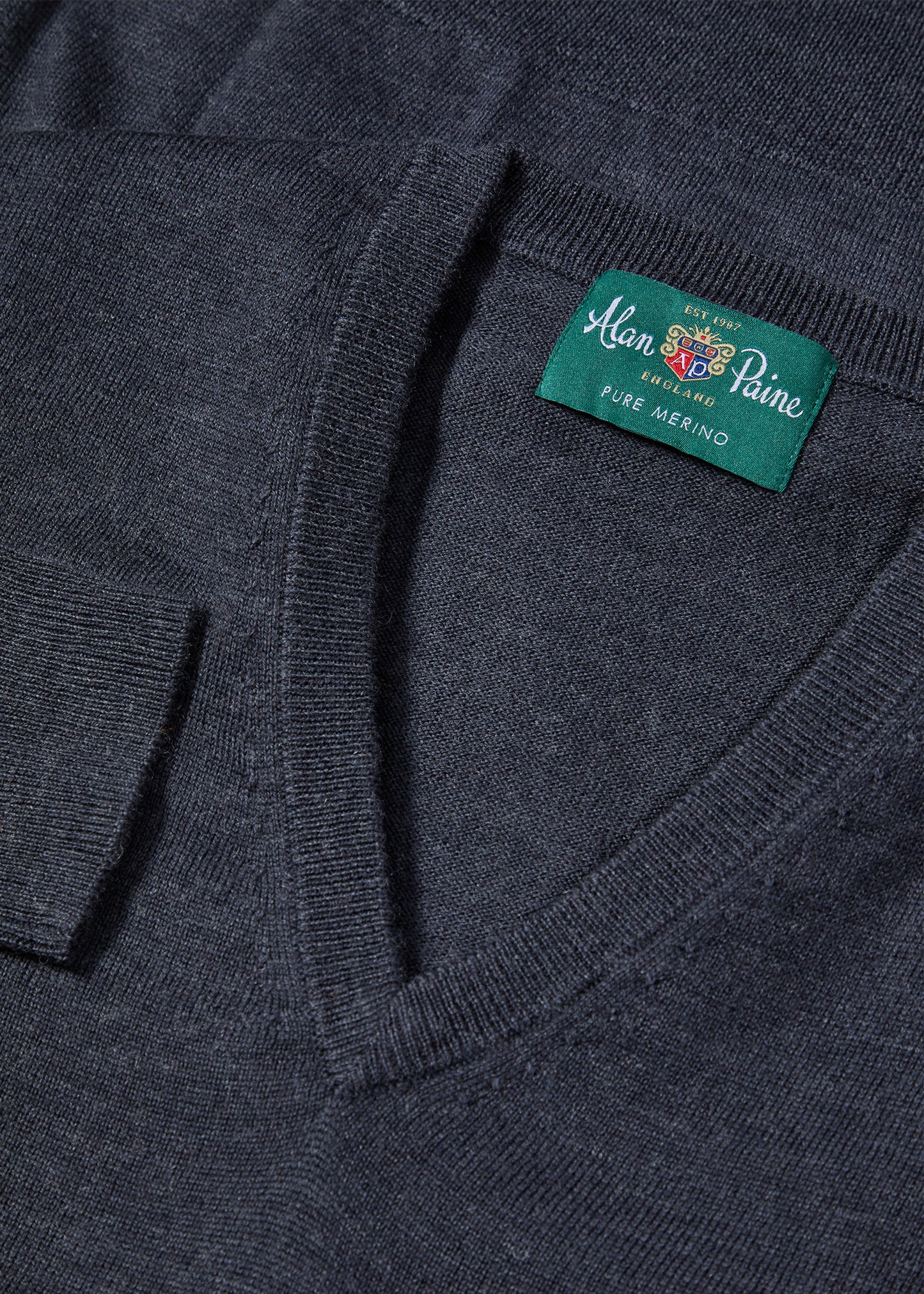 Maglione Millbreck in lana merino da uomo in antracite - Vestibilità regolare