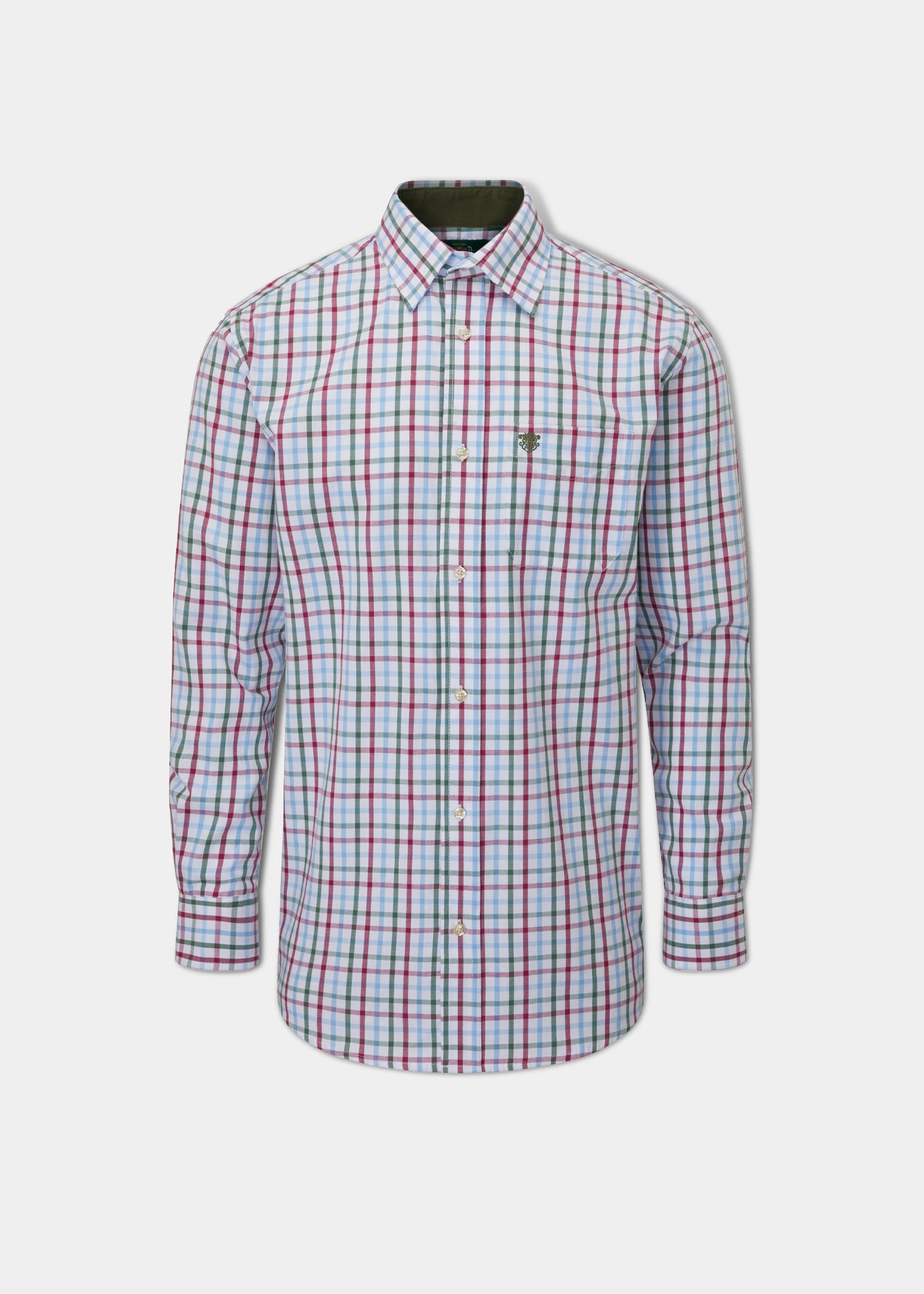 Camicia a quadri da uomo Aylesbury color vino - Vestibilità regolare