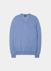 Maglione in cashmere Haddington nella tonalità Oceano - Vestibilità regolare