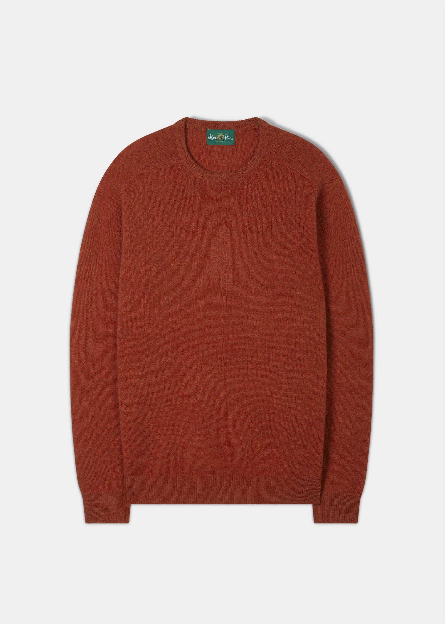 Maglione Lenzie da uomo in lana d'agnello color Ember - Vestibilità regolare