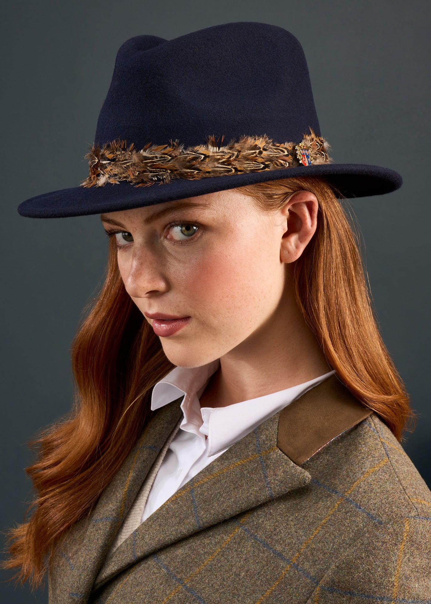 Fedora da donna Richmond in blu marino