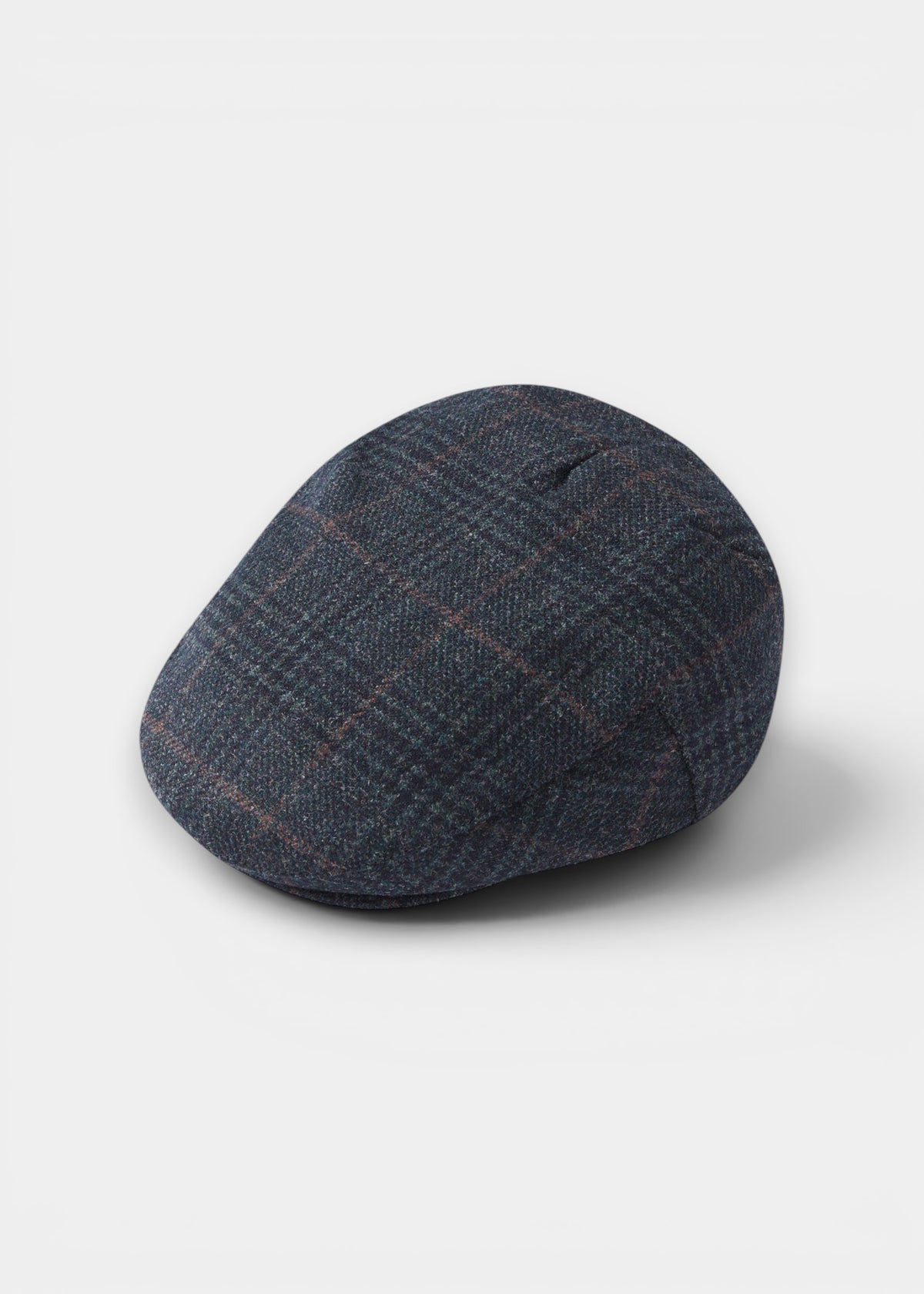 Surrey da uomo Tweed Impermeabile Flat Berretto in Green Check - Vestibilità regolare