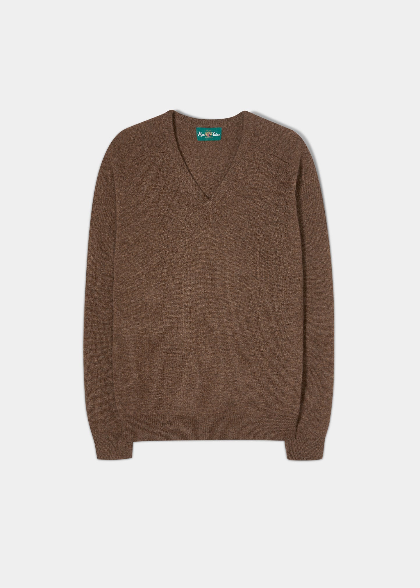 Maglione da uomo in lana d'agnello Kilsyth in tabacco - Vestibilità regolare