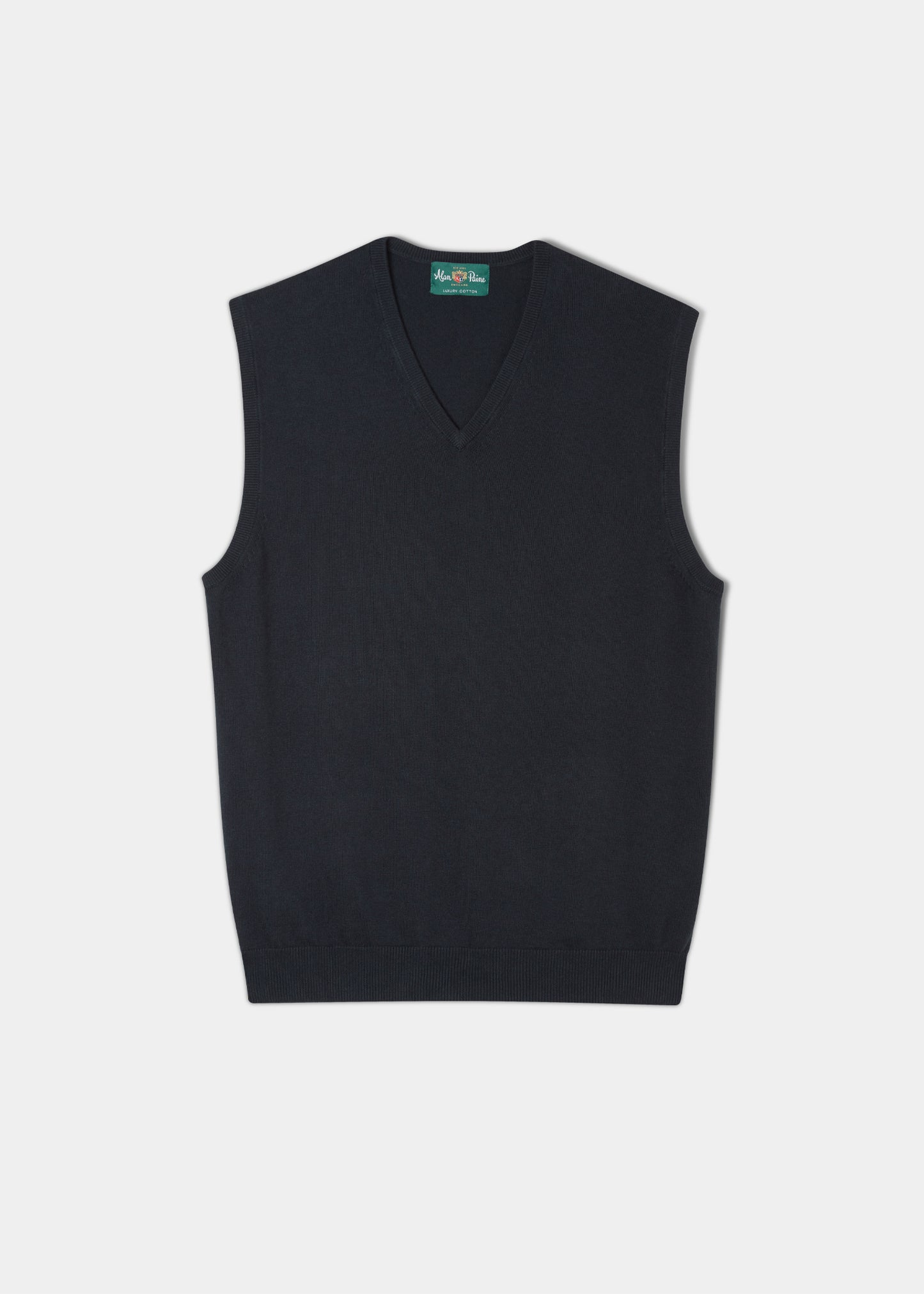 Slipover Ellerby in cotone e cashmere in blu scuro
