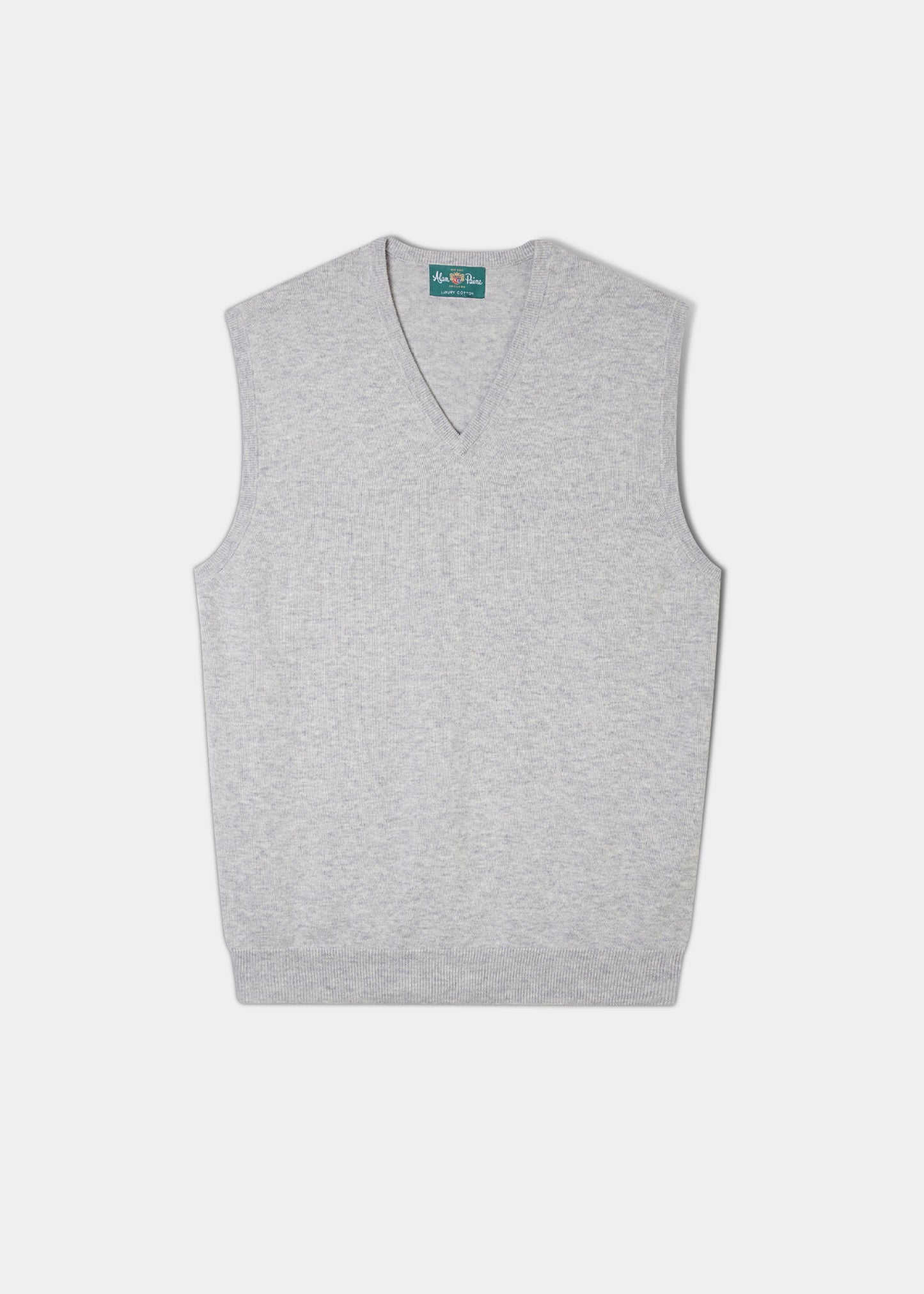 Slipover Ellerby in cotone e cashmere color tortora