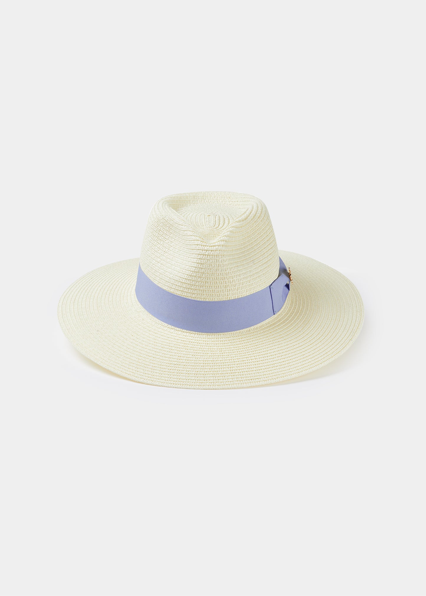 Cappello Di Paglia Emelle Con Nastro Blu Crepuscolo