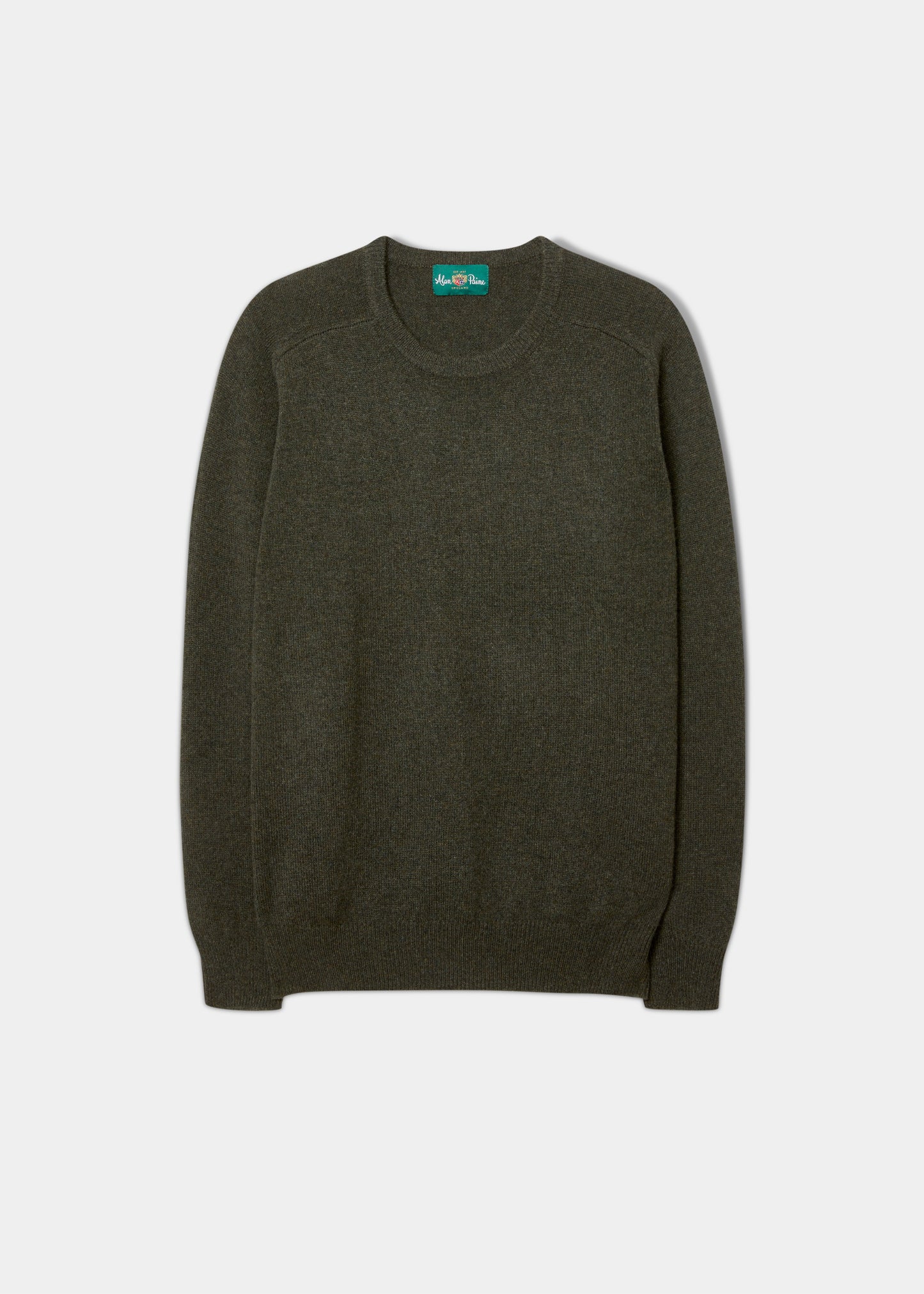 Maglione da uomo in lana d'agnello Dorset in alghe marine - Vestibilità classica