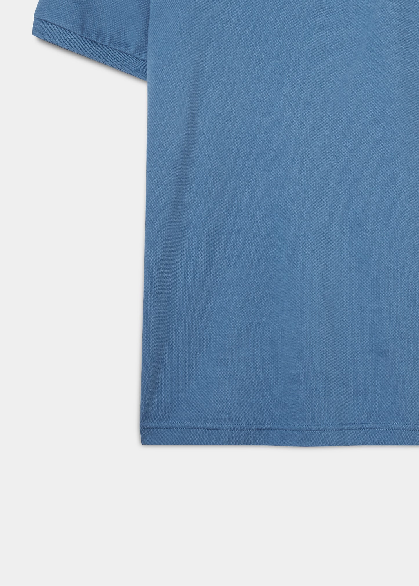 Men's Fritton Pique Polo In Mid Blue Without Emblem