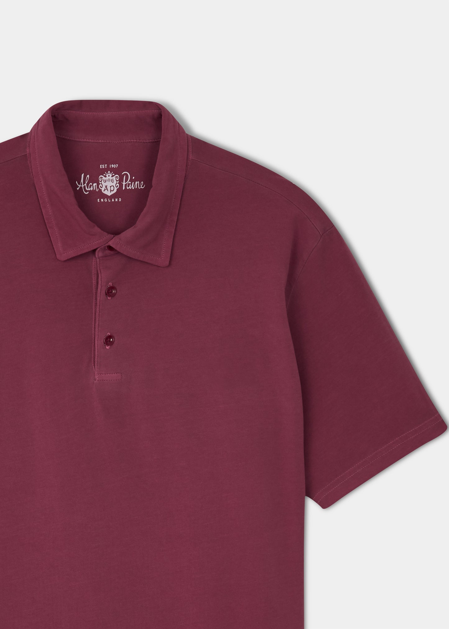 Polo Tutbury Faded Dye in bordeaux - Senza emblema