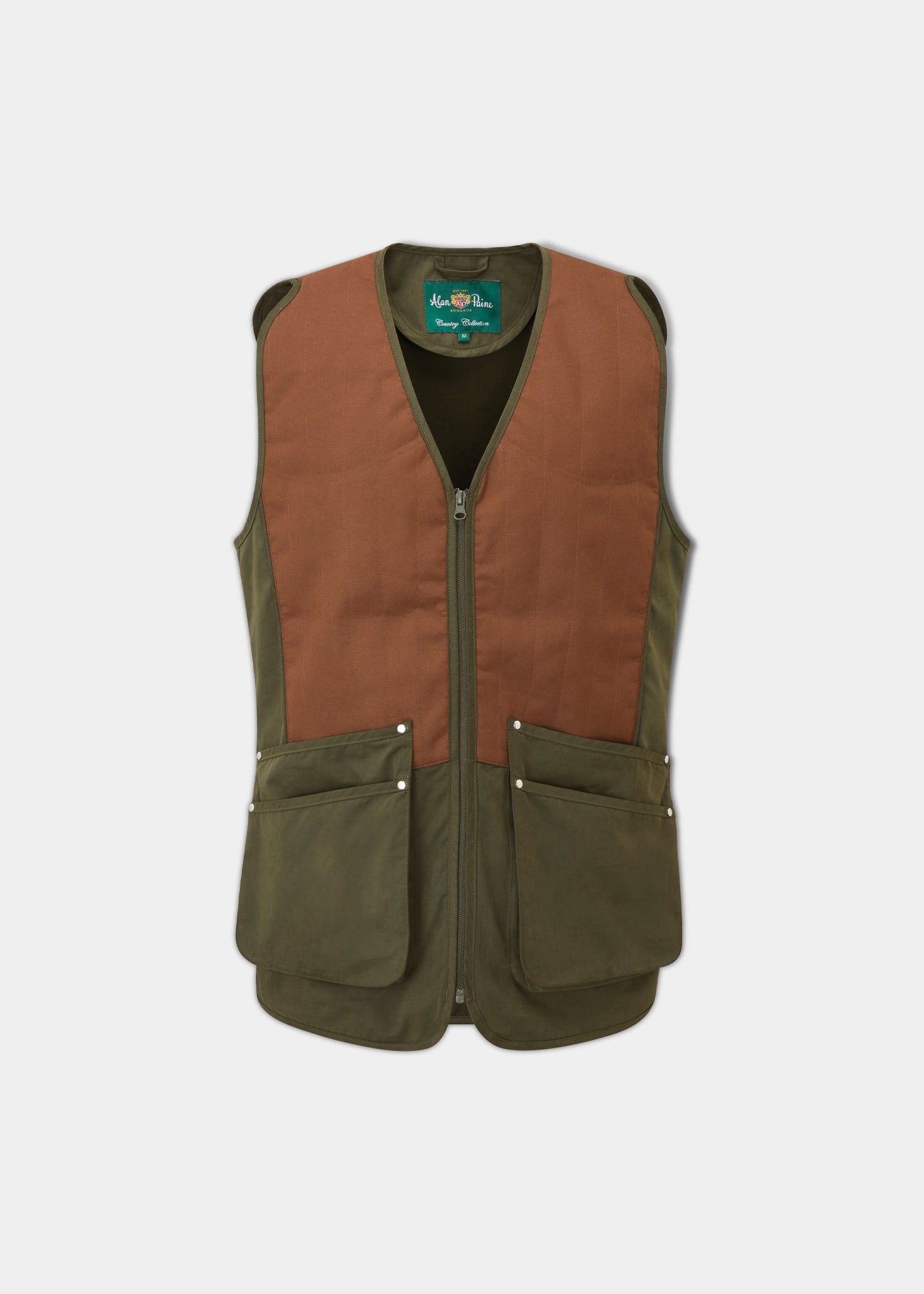 Gilet da tiro da uomo Bredon in verde oliva - Vestibilità regolare