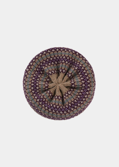 Set Imogen da donna in lana lavorata a maglia color noce: berretto, guanti e sciarpa
