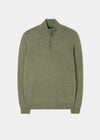 Men's Lambswool 1/4 Zip Jumper in Orchard 