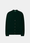Men's Geelong Lambswool Cardigan in Dark Olive