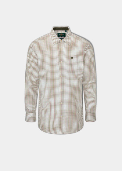 Aylesbury Men's Olive Check Shirt - Regular Fit