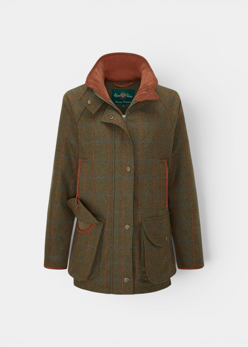 Combrook Ladies Tweed Waterproof Shooting Coat in Willow  -  Shooting Fit