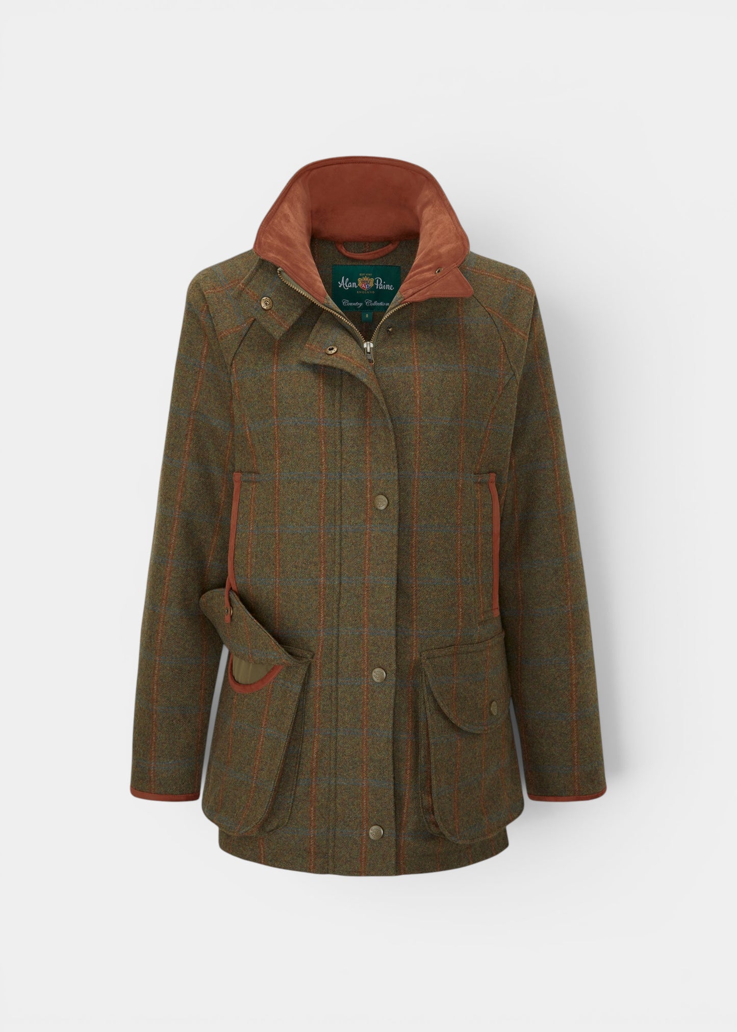 Combrook Ladies Tweed Waterproof Shooting Coat in Willow  -  Shooting Fit