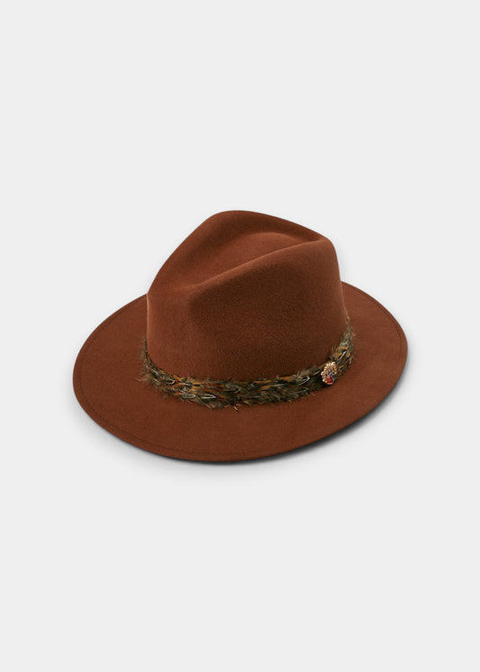 Richmond Ladies Fedora In Saffron
