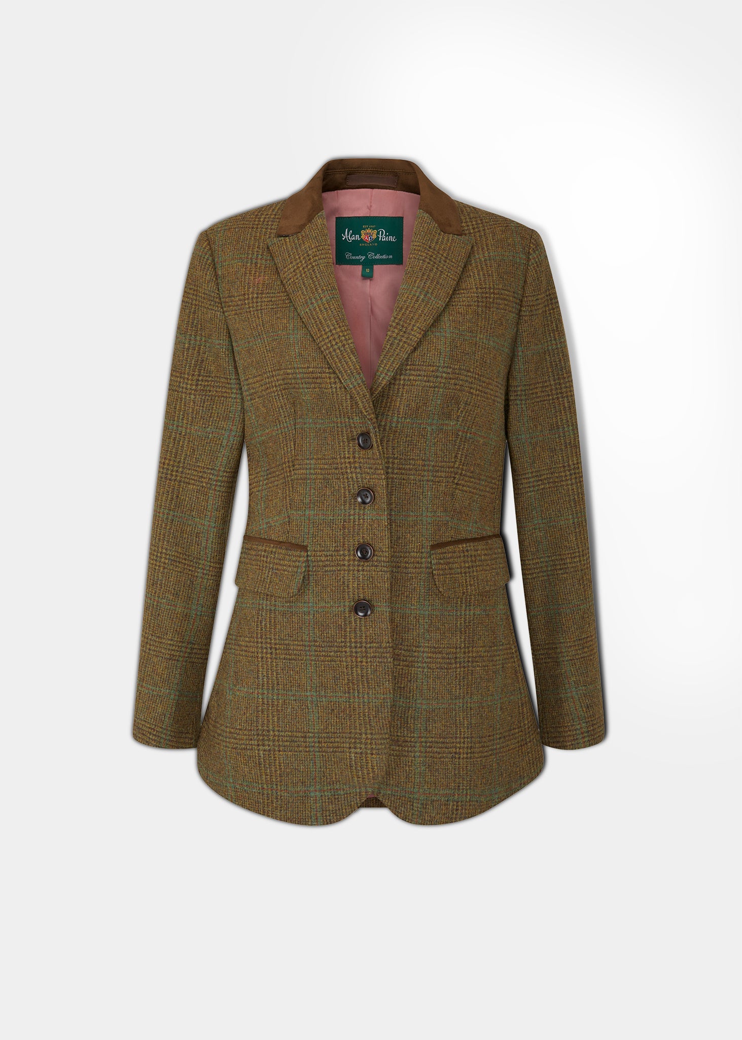 Surrey Ladies Tweed Blazer In Marsh 