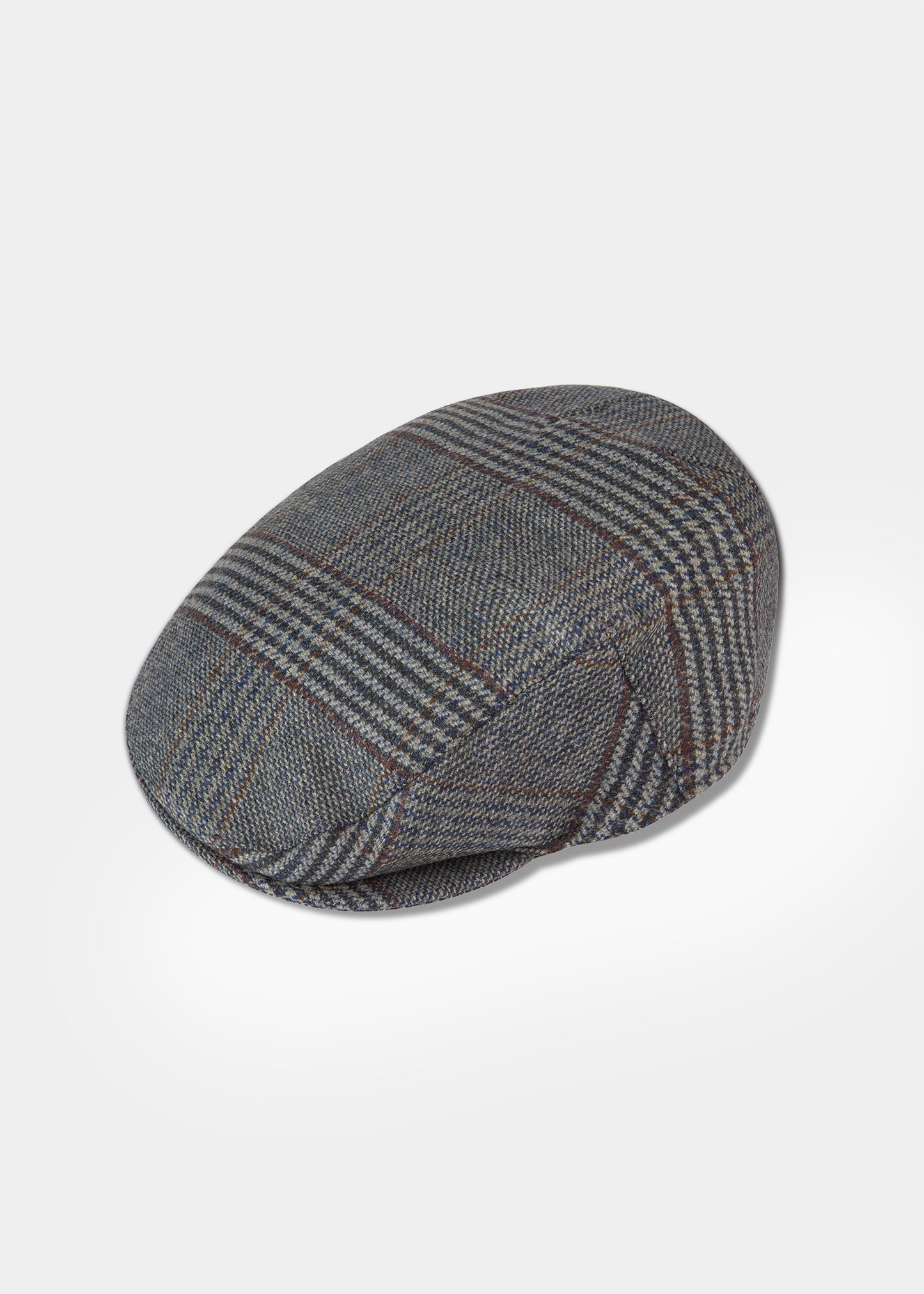 Surrey Men's Tweed Flat Cap In Blue Check