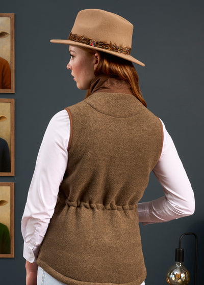Aylsham Ladies Fleece Gilet In Pecan - Regular Fit