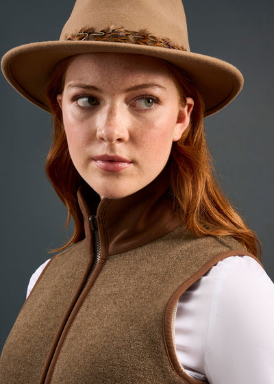 Aylsham Ladies Fleece Gilet In Pecan - Regular Fit