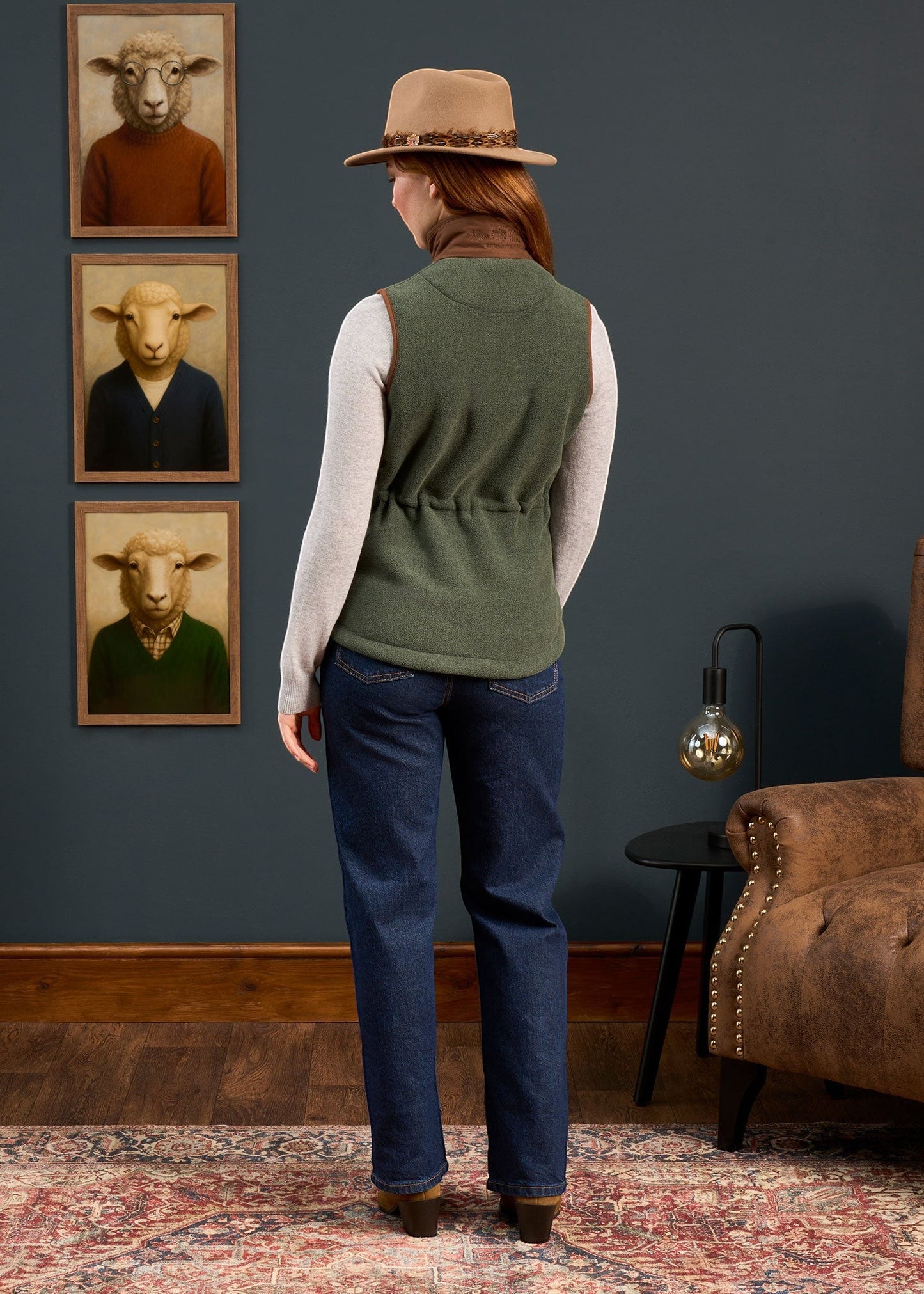 Aylsham Ladies Fleece Gilet In Cedar Green - Regular Fit