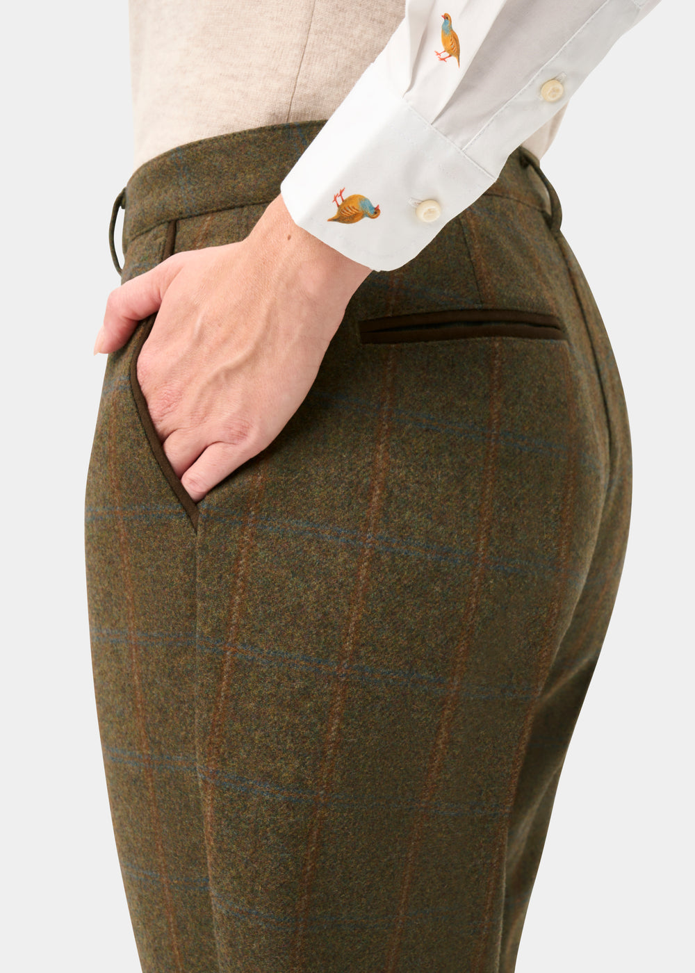 Combrook Ladies Tweed Shooting Breeks In Willow