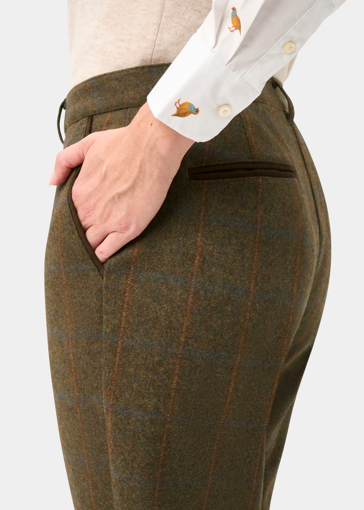Combrook Ladies Tweed Shooting Breeks In Willow