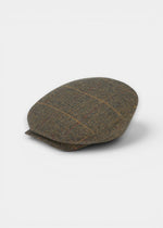Combrook Men's Tweed Waterproof Balmoral Cap in Teak  -  Regular Fit