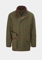 Combrook - Giacca da Caccia in Tweed da Uomo Color Verde canna - Vestibilità da Tiro
