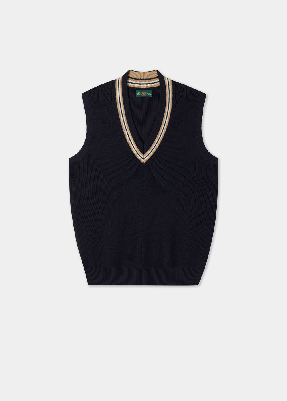 Ladies Cotton Cricket Slipover In Navy