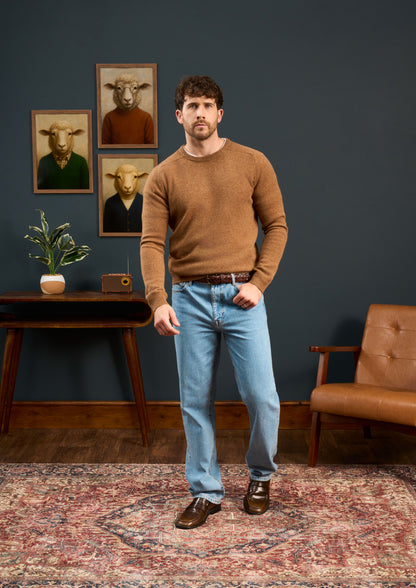 Lenzie-Mens-Lambswool-Jumper-In-Regular-Fit-Driftwood
