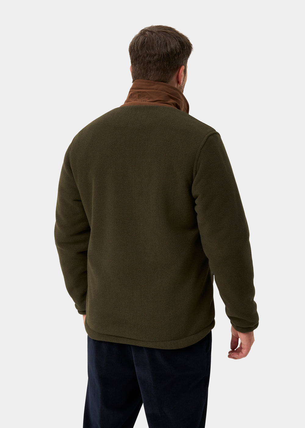 Aylsham Men's Fleece Windblock In Green - Regular Fit