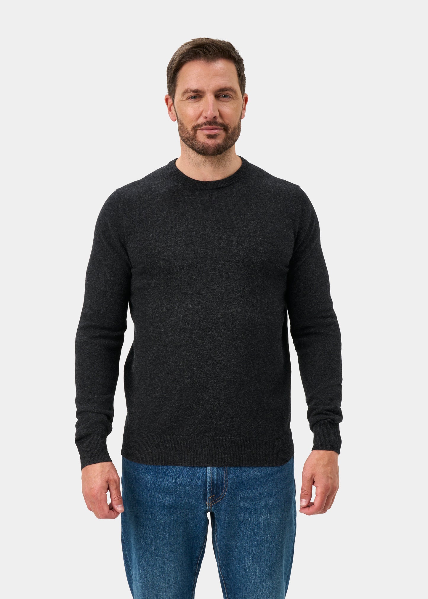 Melfort Cashmere Jumper in Charcoal - Regular Fit