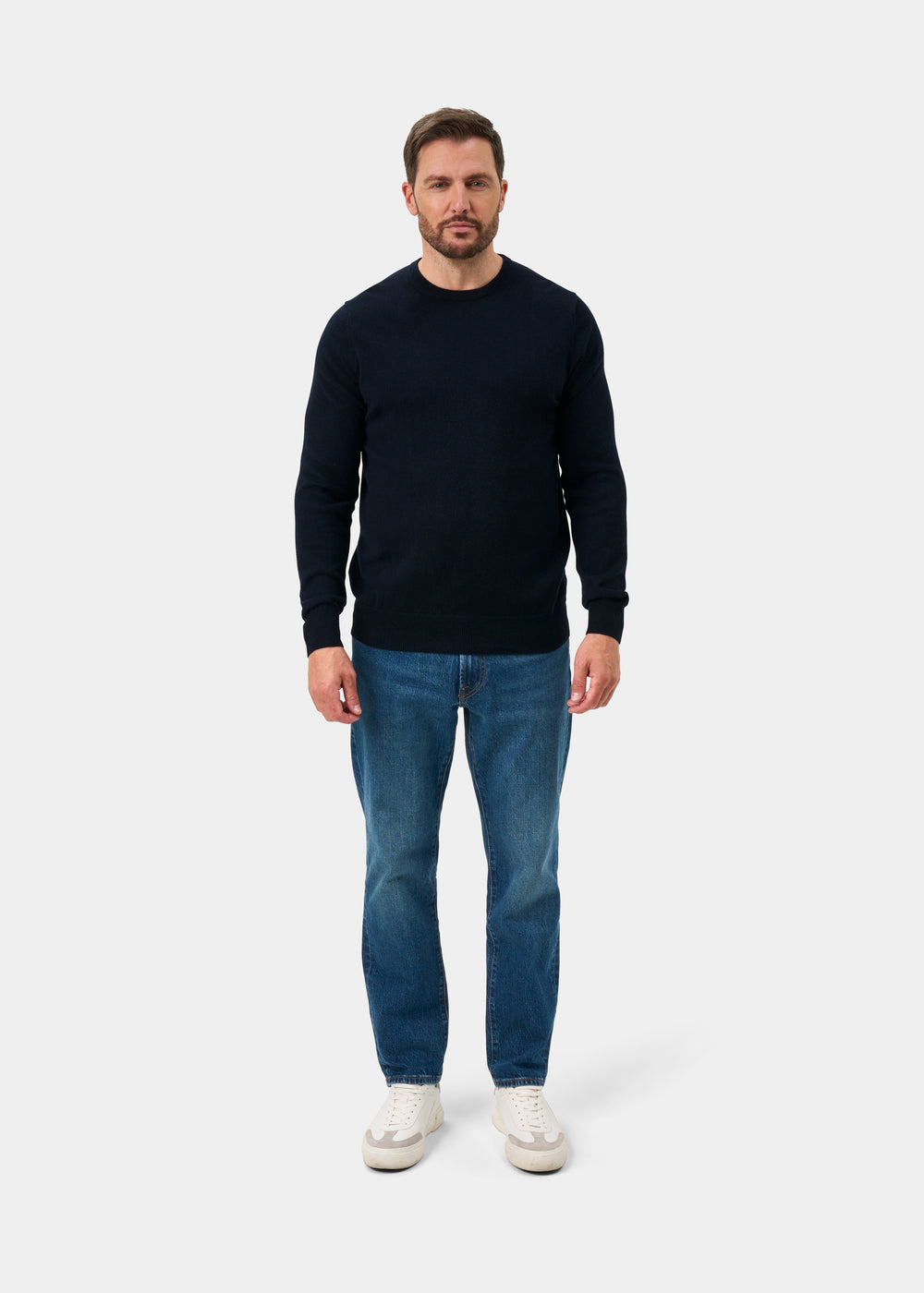 Melfort Cashmere Jumper in Dark Navy - Regular Fit