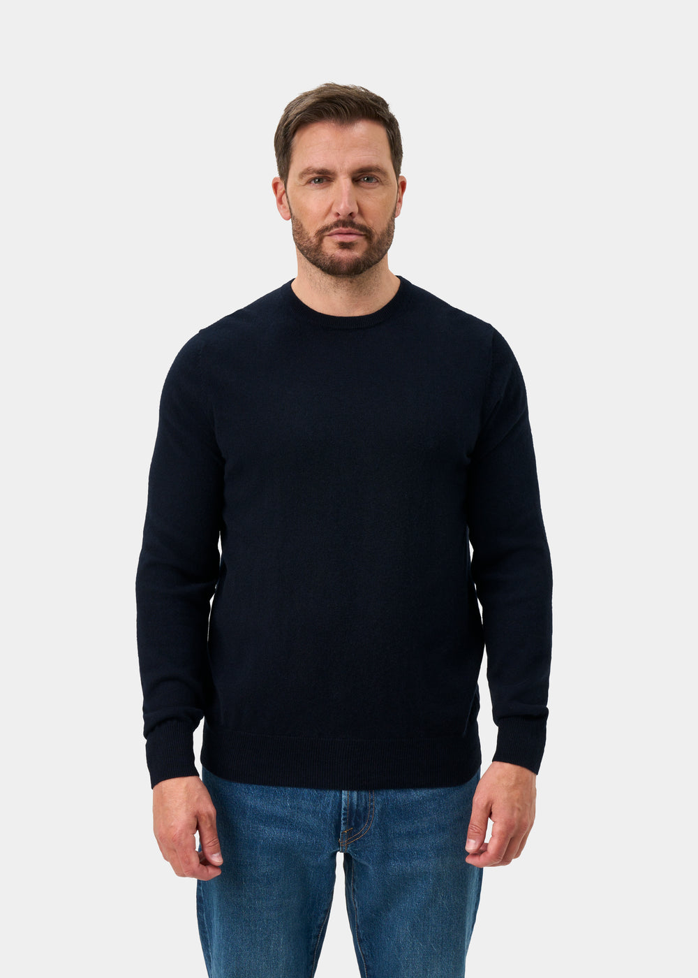 Melfort Cashmere Jumper in Dark Navy - Regular Fit