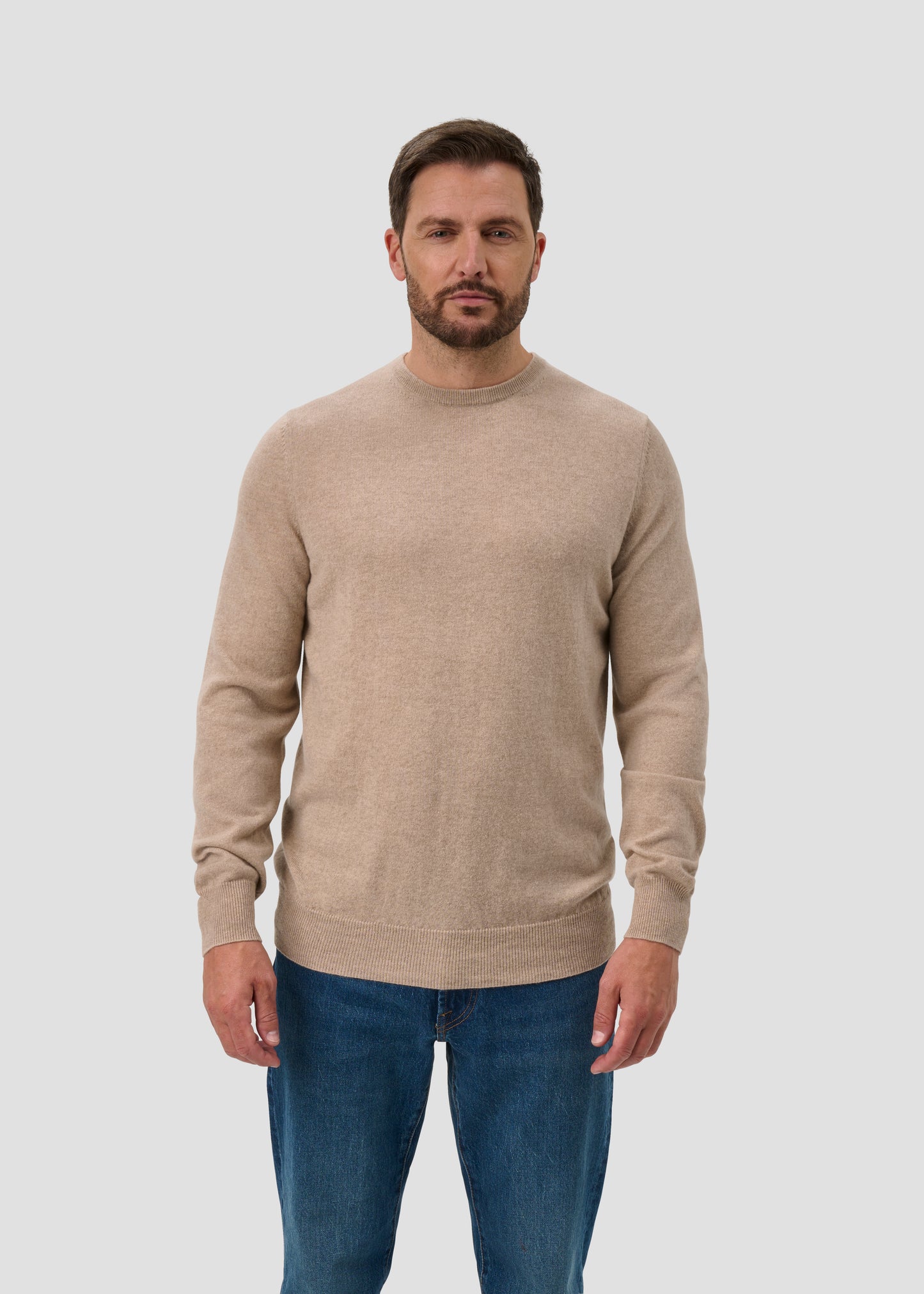 Melfort Cashmere Jumper in Linen - Regular Fit